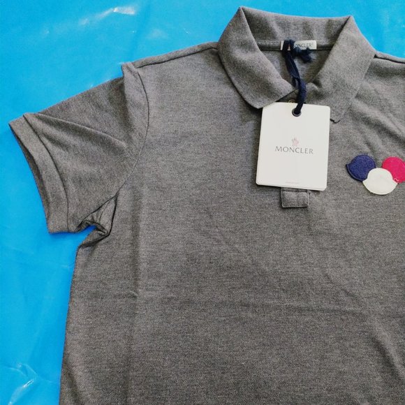 MONCLER MEN POLO TSHIRT COLOR GRAY